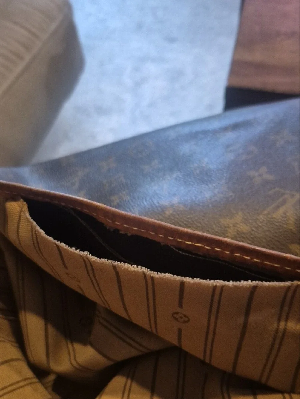Louis Vuitton Monogram Canvas Hobo Bag in Brown and Tan